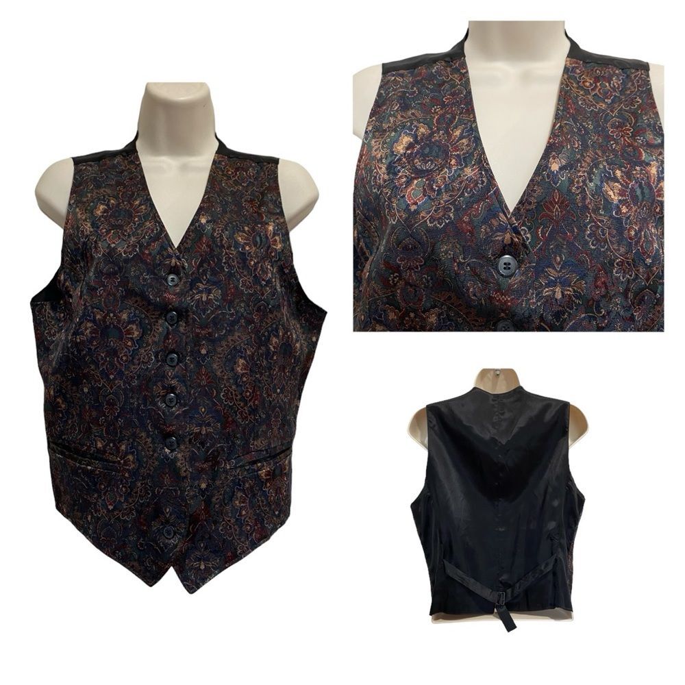 Vintage Western Paisley Vest Wah Maker Arizona True West Outfitters Made in USA